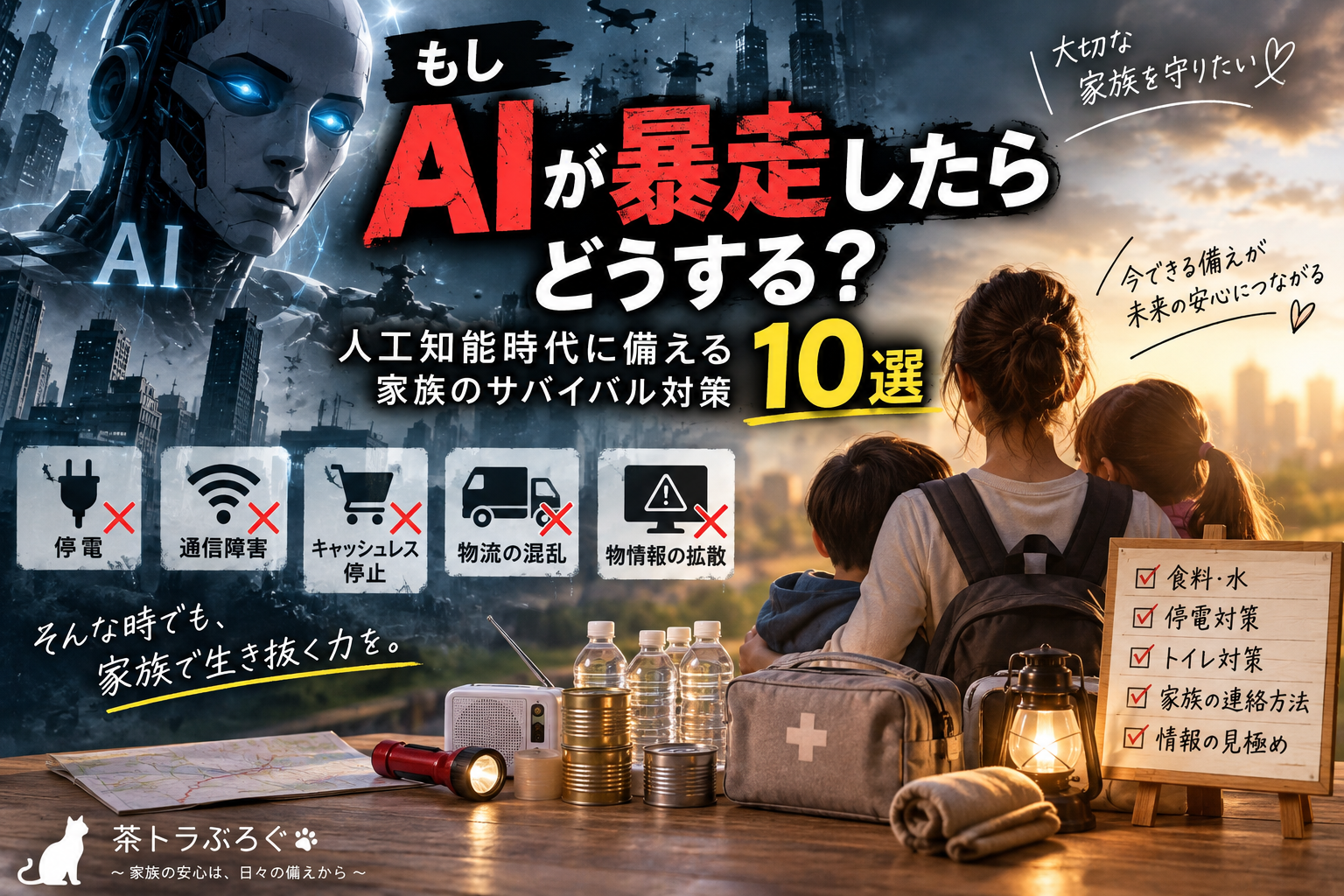 「もしAIが暴走したらどうする?人工知能時代に家族を守るためのサバイバル対策10選【2児ママの防災】」